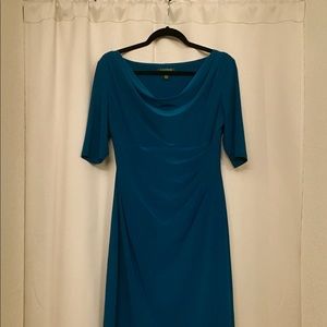 Lauren Ralph Lauren - Teal blue matte jersey dress